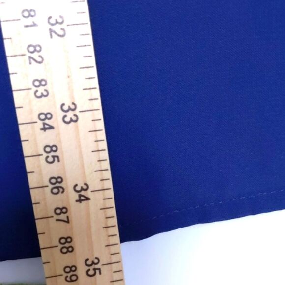 Women's LUSH Navy Blue Button Down Blouse 3/4 Rolled Sleeves XS from Nordstrom - Picture 5 of 7